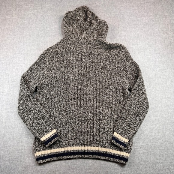 American Eagle Baja Sweater Hoodie Men Large Heather Gray Cozy Surf Lounge NEW - Picture 6 of 12
